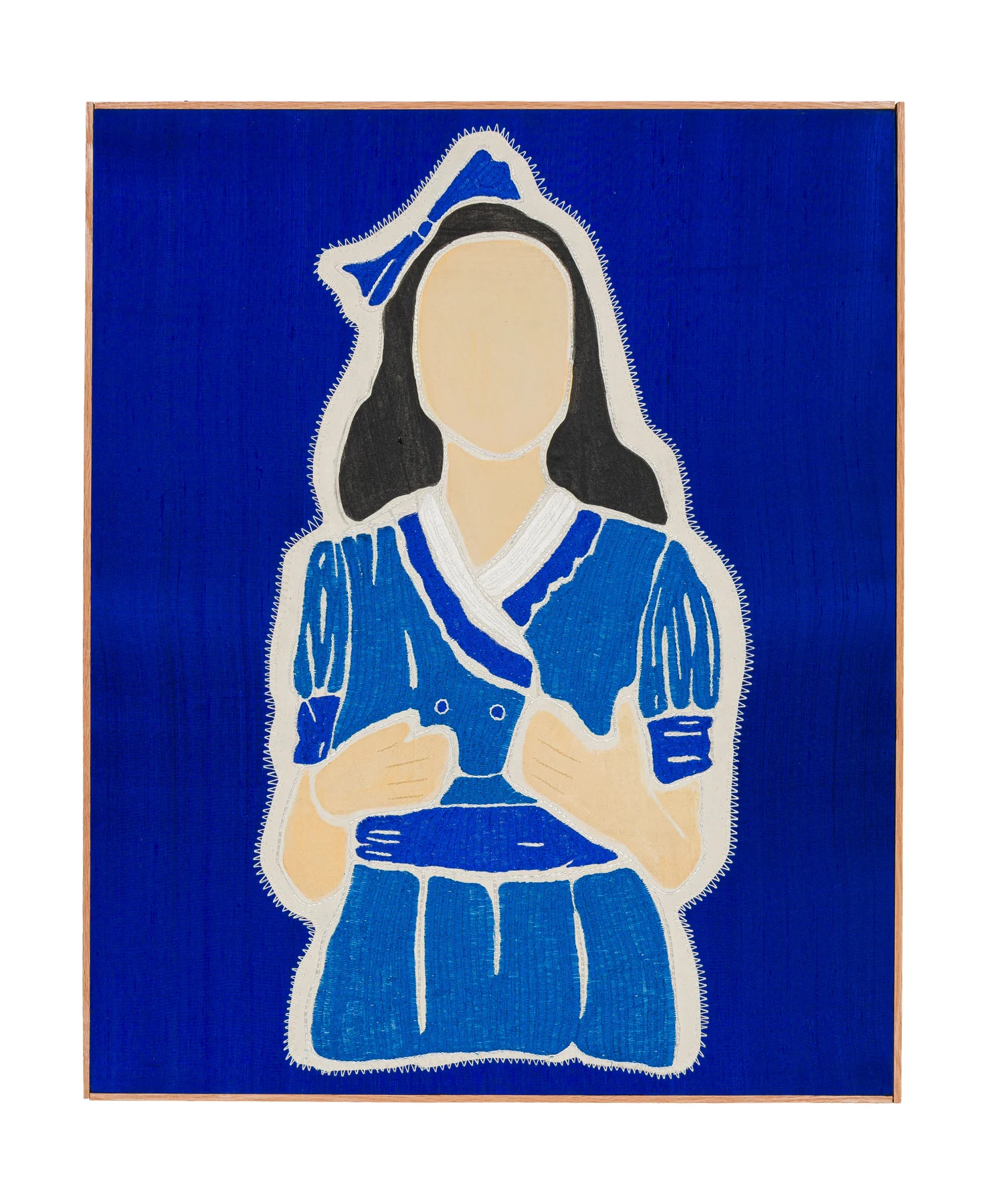 Studio Mogador 1947 - Éveil 3, 2025. Embroidery and painting on silk. 82 x 67 cm. Margaux Derhy
