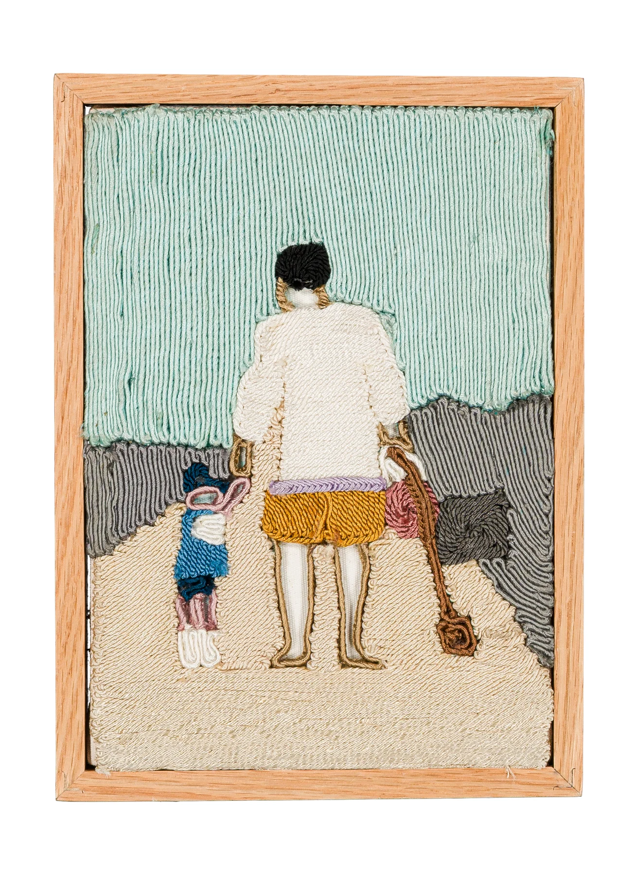 Archives de la tendresse masculine - Laszlo et Hugo 2, 2026. Sfiffa embroidered by hand on cotton. 17 x 24 cm. Margaux Derhy