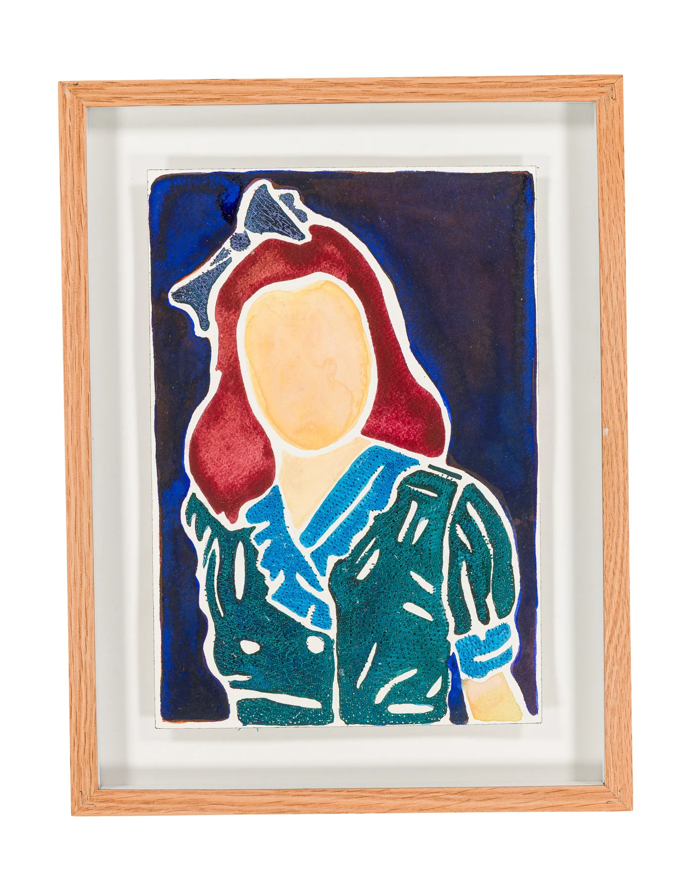 Studio Mogador 1947 - Signe 7, 2025. Watercolor and embroidery on Arches paper. 24 x 35 cm. Margaux Derhy