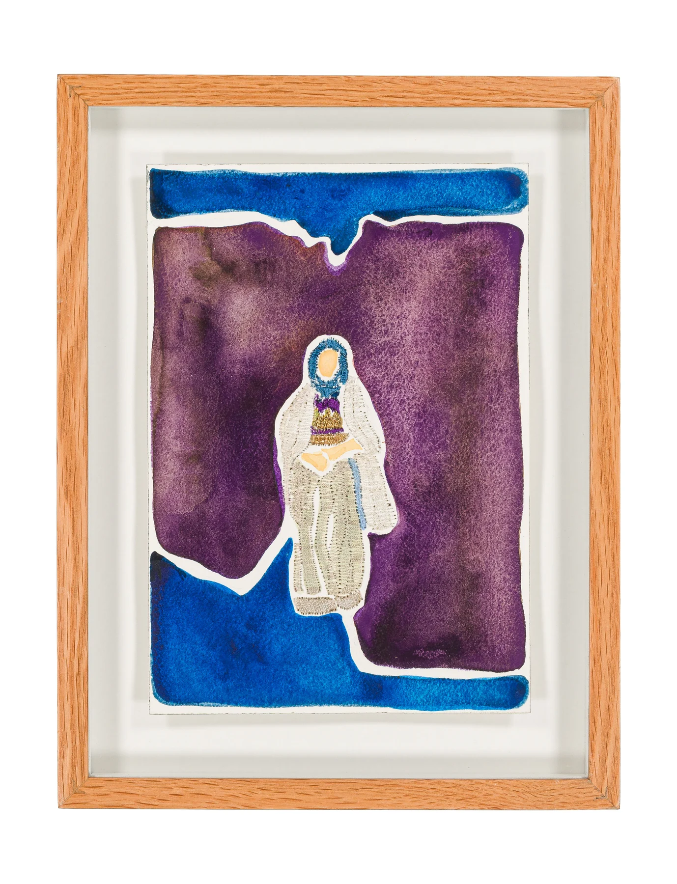 Mères Souveraines - dessin 4, 2025. Watercolor and embroidery on paper. 18 x 26 cm. Margaux Derhy