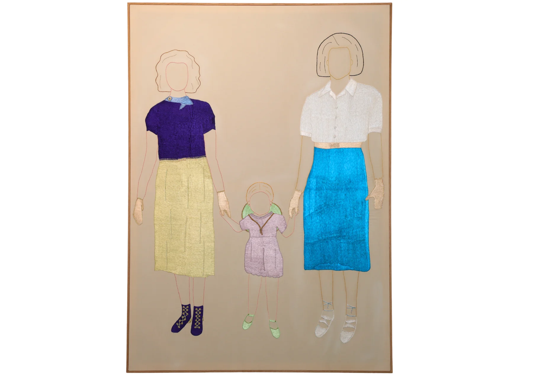 Les Invisibles 7, 2024. Sabra embroidery by hand on cotton. 175 x 125 cm. Margaux Derhy