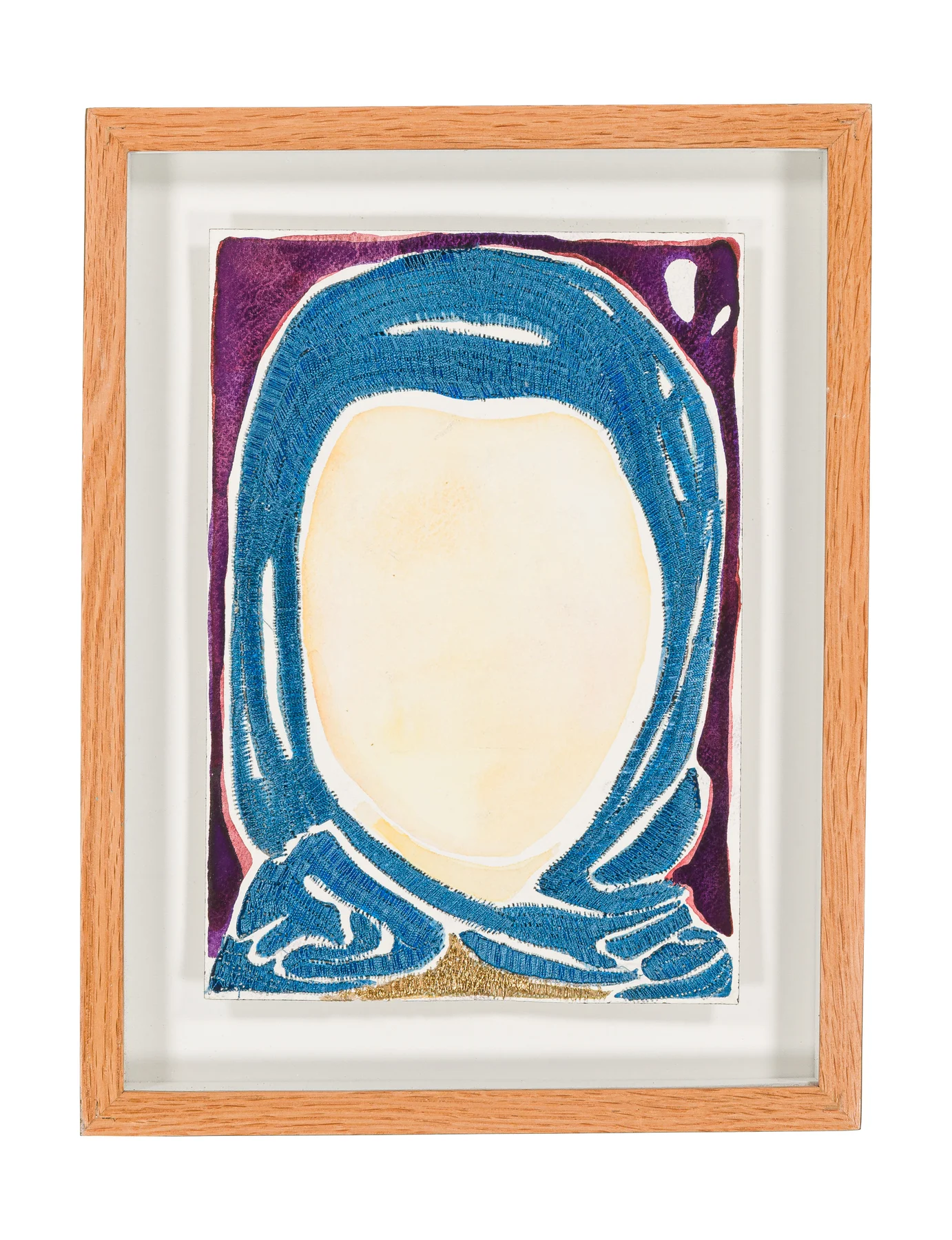 Mères Souveraines - dessin 6, 2025. Watercolor and embroidery on paper. 18 x 26 cm. Margaux Derhy