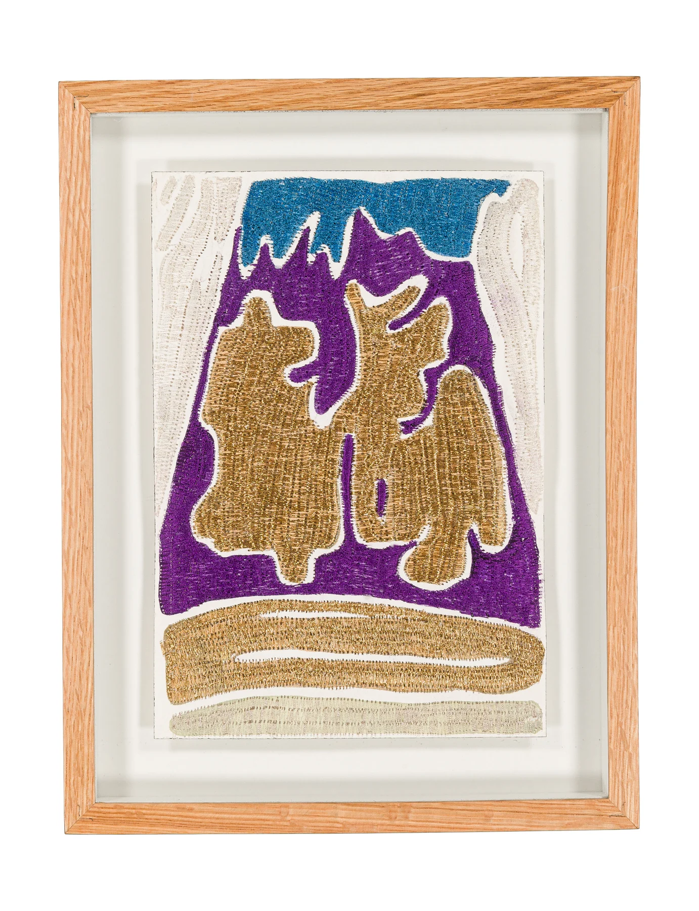 Mères Souveraines - dessin 2, 2025. Watercolor and embroidery on paper. 18 x 26 cm. Margaux Derhy