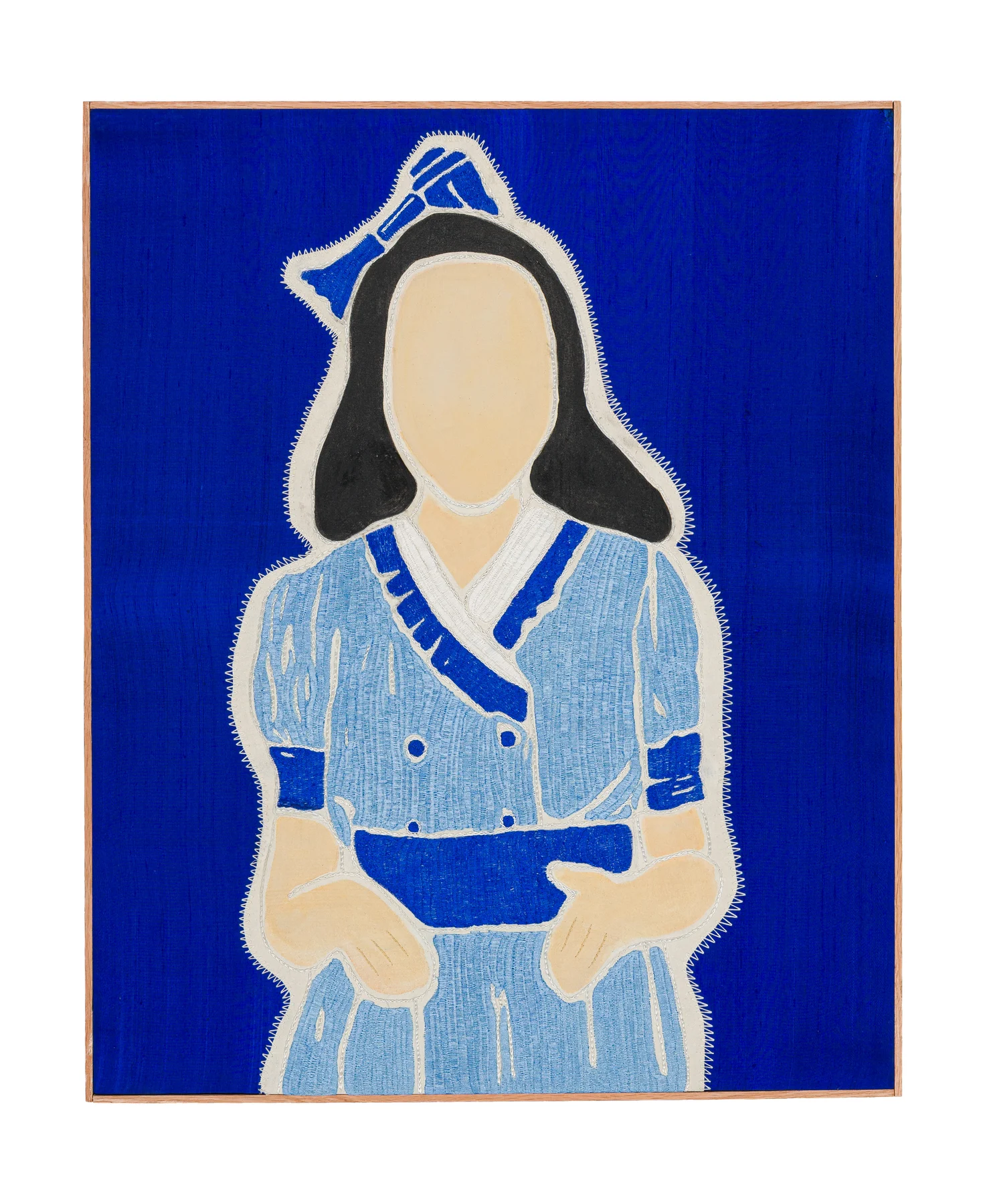 Studio Mogador 1947 - Éveil 5, 2025. Embroidery and painting on silk. 82 x 67 cm. Margaux Derhy