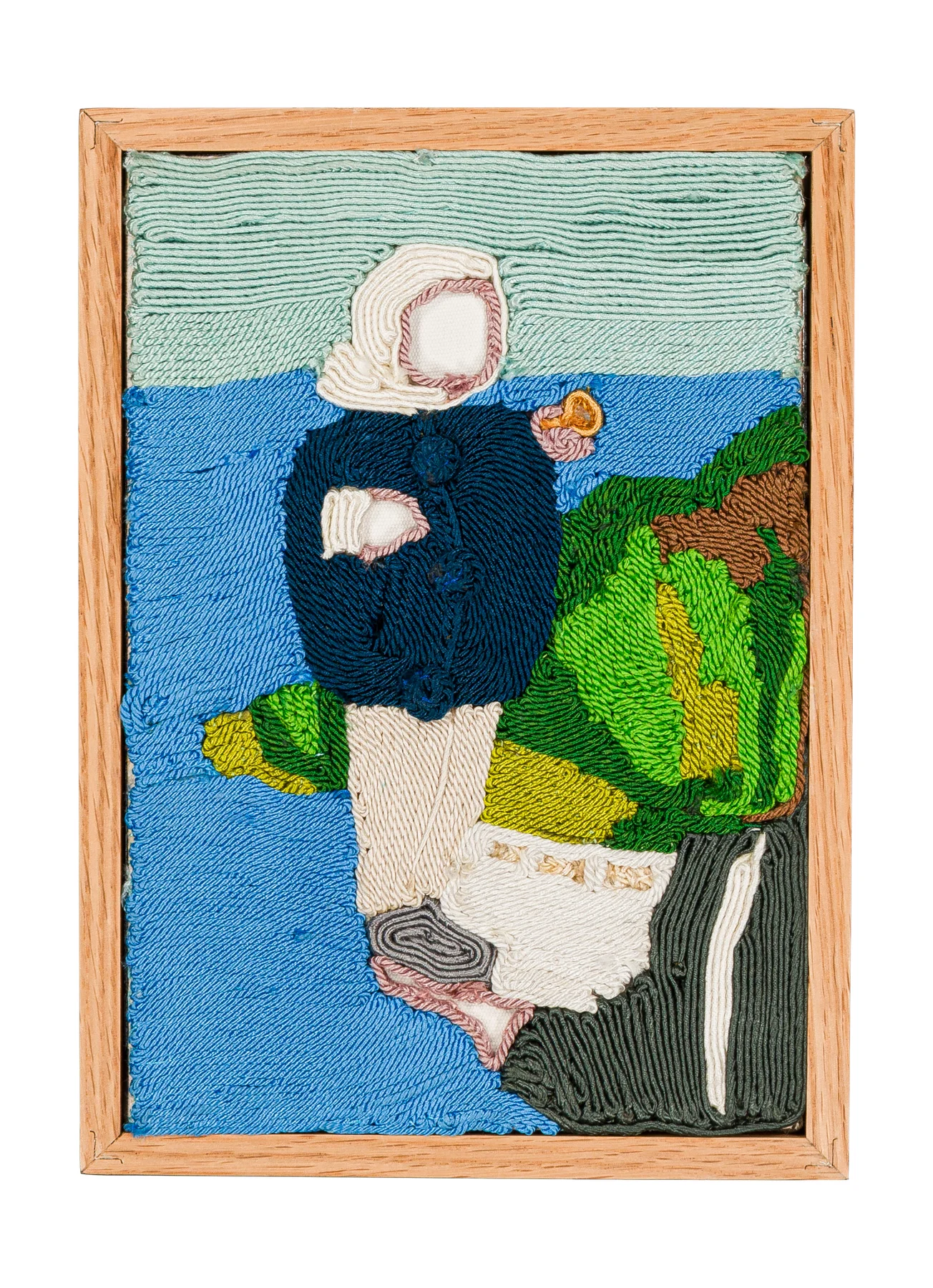Archives de la tendresse masculine - Laszlo et Hugo 1, 2026. Sfiffa embroidered by hand on cotton. 17 x 24 cm. Margaux Derhy