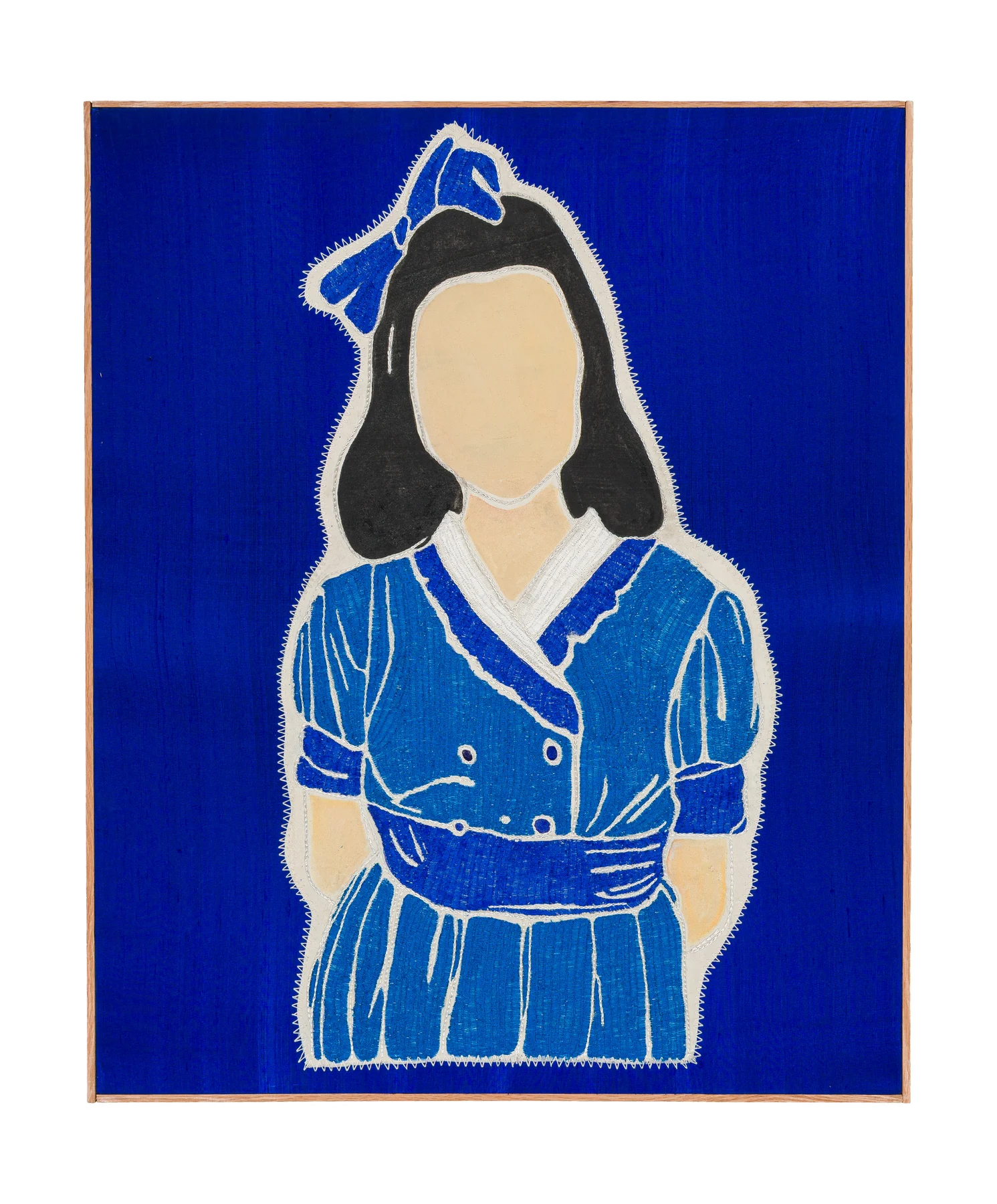 Studio Mogador 1947 - Éveil 2, 2025. Embroidery and painting on silk. 82 x 67 cm. Margaux Derhy