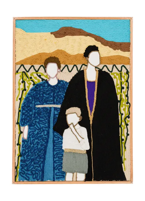 Archives de la tendresse masculine - En toute occasion 3, 2026. Sfiffa embroidered by hand on cotton. Margaux Derhy