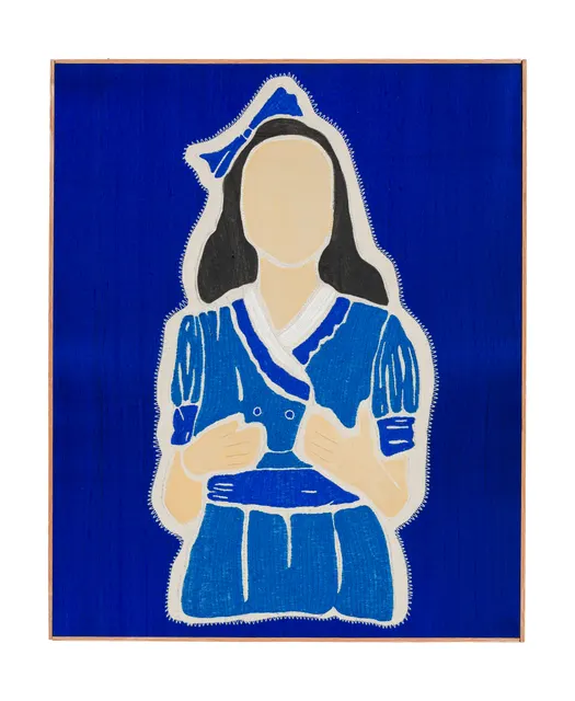 Studio Mogador 1947 - Éveil 3, 2025. Embroidery and painting on silk. Margaux Derhy