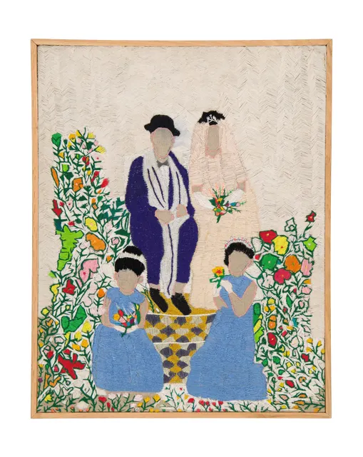 La couleur de l'amour 2, 2024. Embroidery on linen. Margaux Derhy