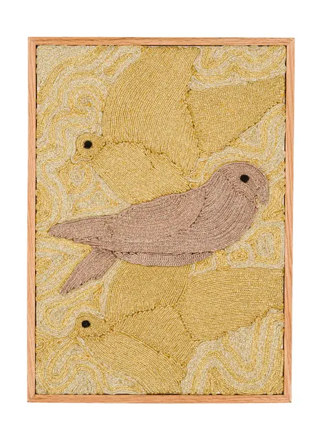 Archive de la tendresse masculine - Interlude 1, 2026. Sfiffa embroidered by hand on cotton. Margaux Derhy