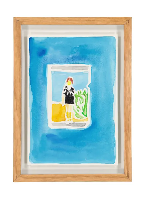 Tendres Boutons 16, 2024. Watercolor and embroidery on Arches paper. Margaux Derhy