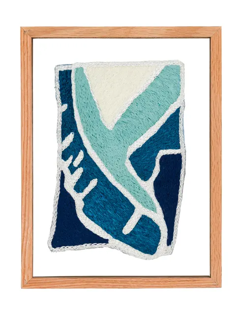 Studio Mogador 1947 - Murmure 5, 2025. Embroidery by hand on sewn cotton. Margaux Derhy