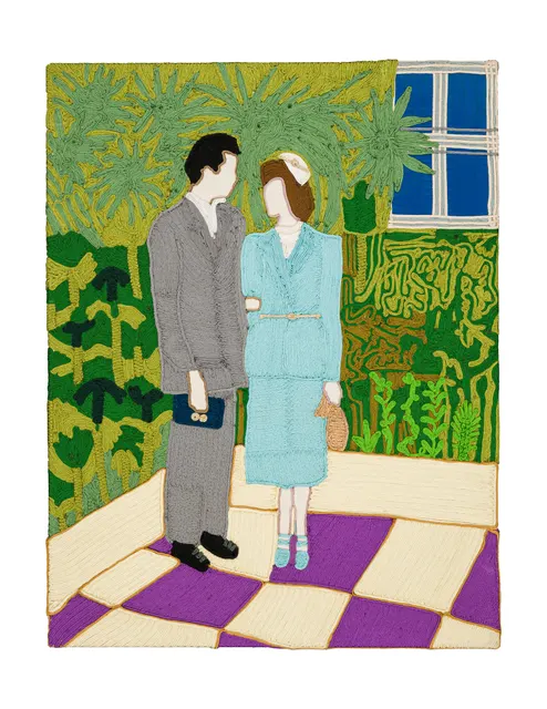 To the one I love 8, 2025. Sfiffa embroidered by hand on cotton. Margaux Derhy