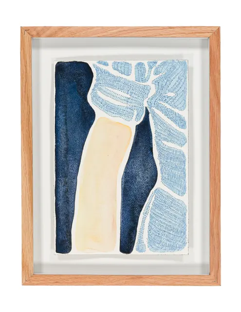 Studio Mogador 1947 - Signe 1, 2025. Watercolor and embroidery on Arches paper. Margaux Derhy