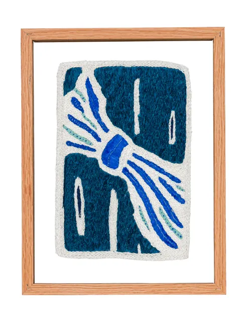 Studio Mogador 1947 - Murmure 4, 2025. Embroidery by hand on sewn cotton. Margaux Derhy