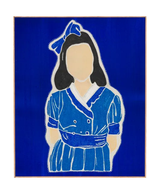 Studio Mogador 1947 - Éveil 2, 2025. Embroidery and painting on silk. Margaux Derhy